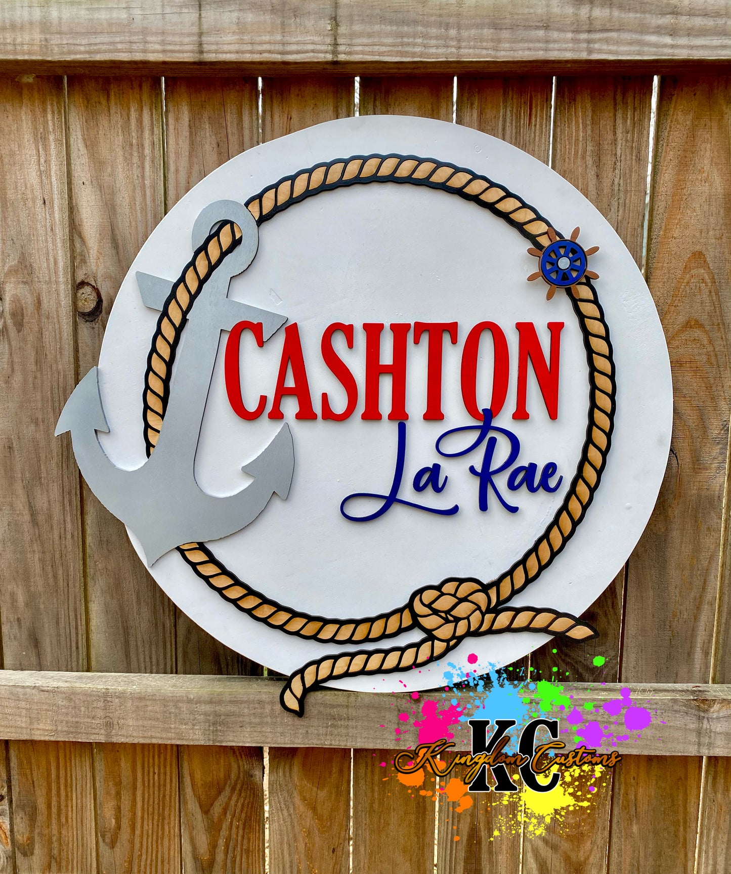 Round nursery sign