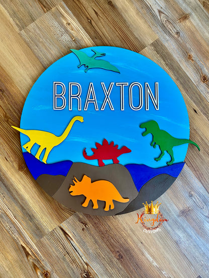 Round nursery sign