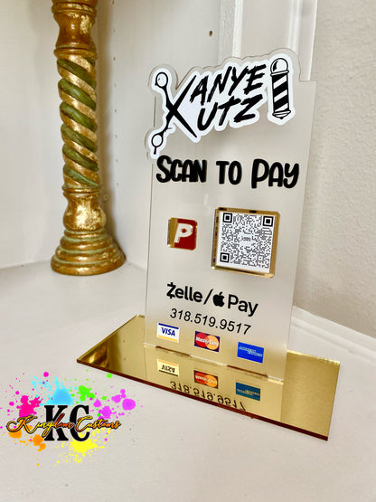 Rectangle Acrylic Payment sign