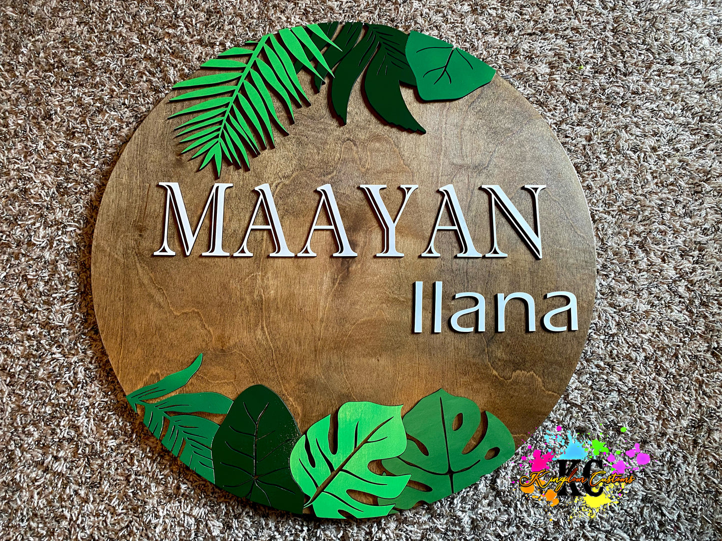 Round nursery sign