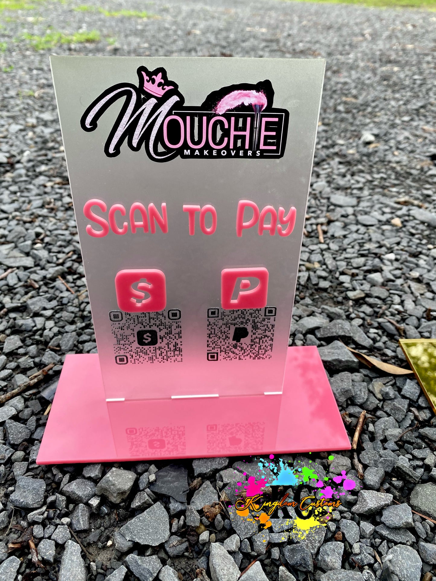 Rectangle Acrylic Payment sign