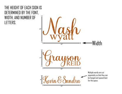 Double layer Name Signs