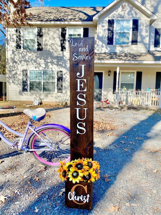 Planter box porch signs