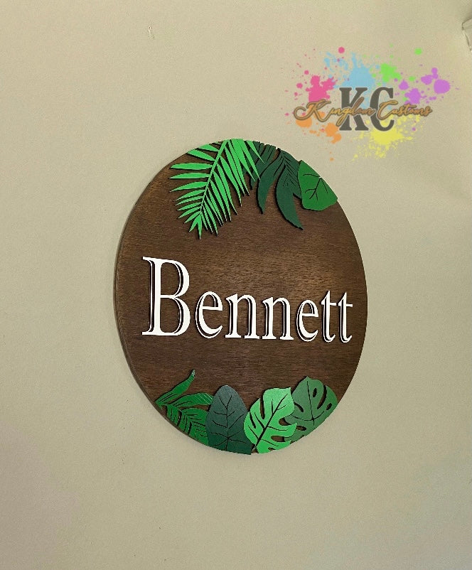 Round nursery sign