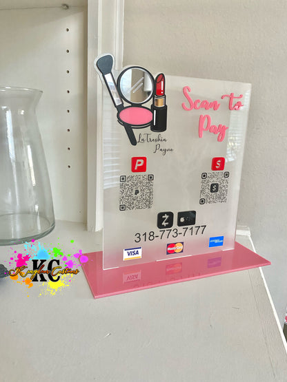 Rectangle Acrylic Payment sign