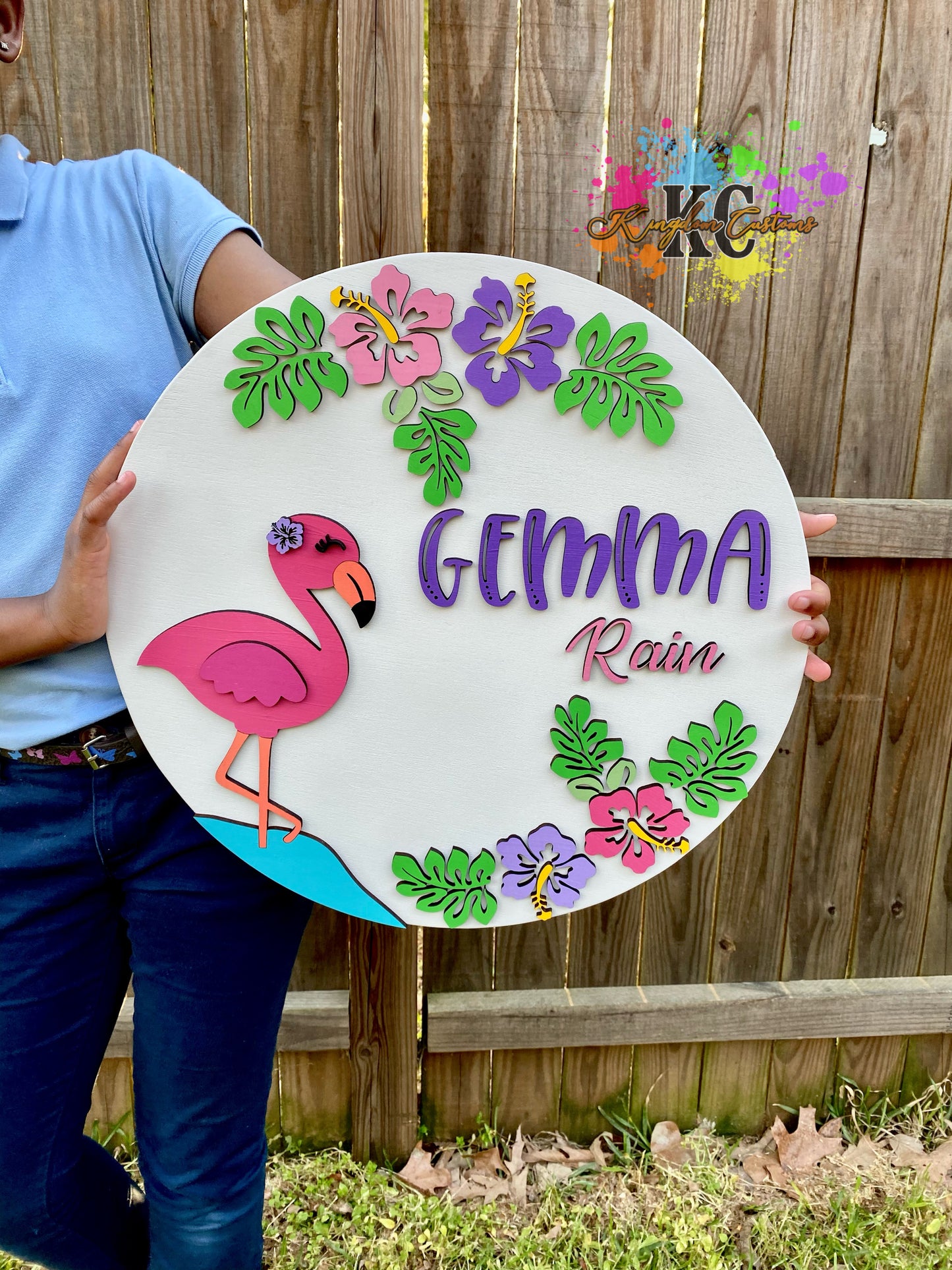 Round nursery sign