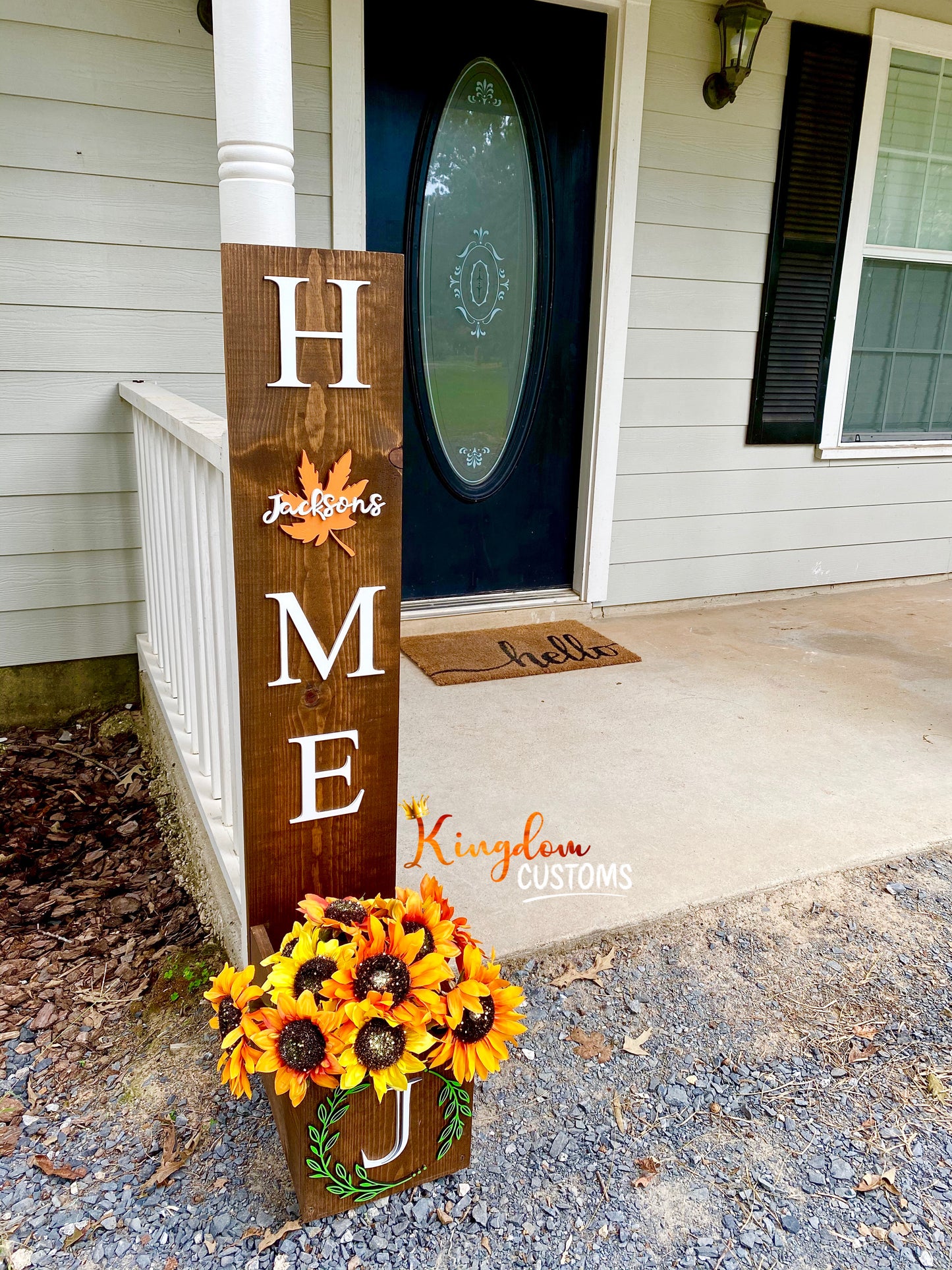 Interchangeable Planter box porch signs