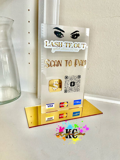 Rectangle Acrylic Payment sign