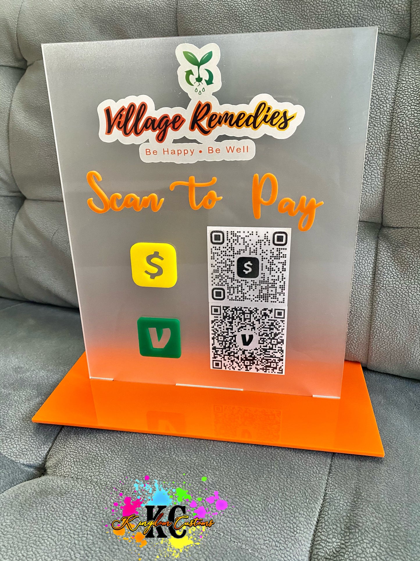 Rectangle Acrylic Payment sign