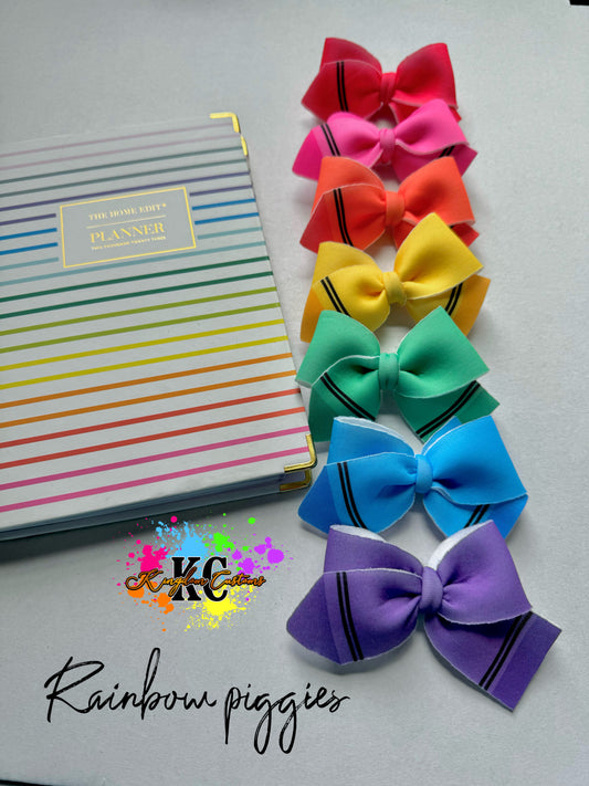 Rainbow Bow clips