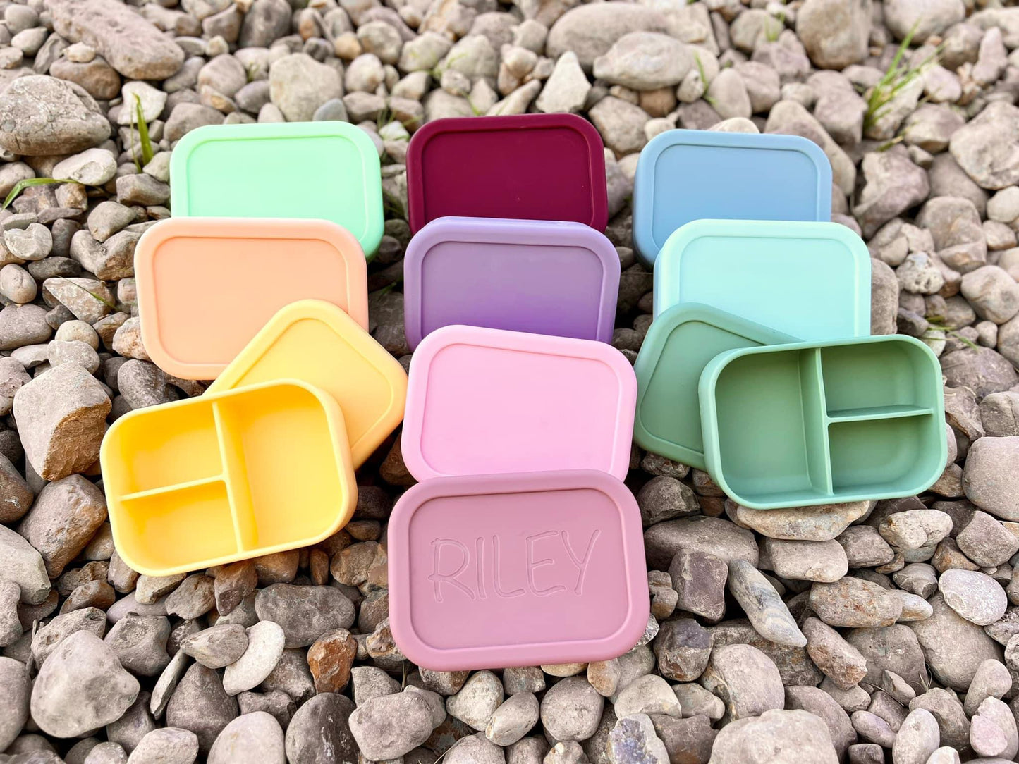 Custom engraved Silicone Bento boxes